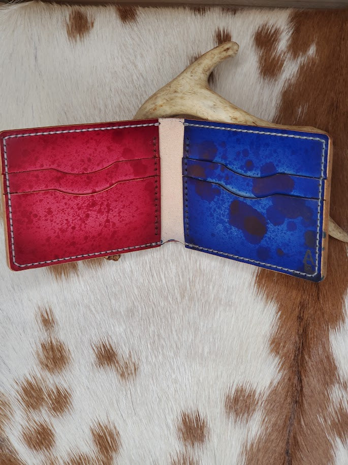Red White and Blue 6 Pocket Bi-fold Wallet