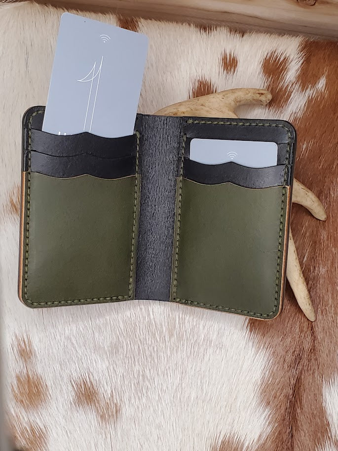 Vertical 8 Pocket Bi-fold Wallet