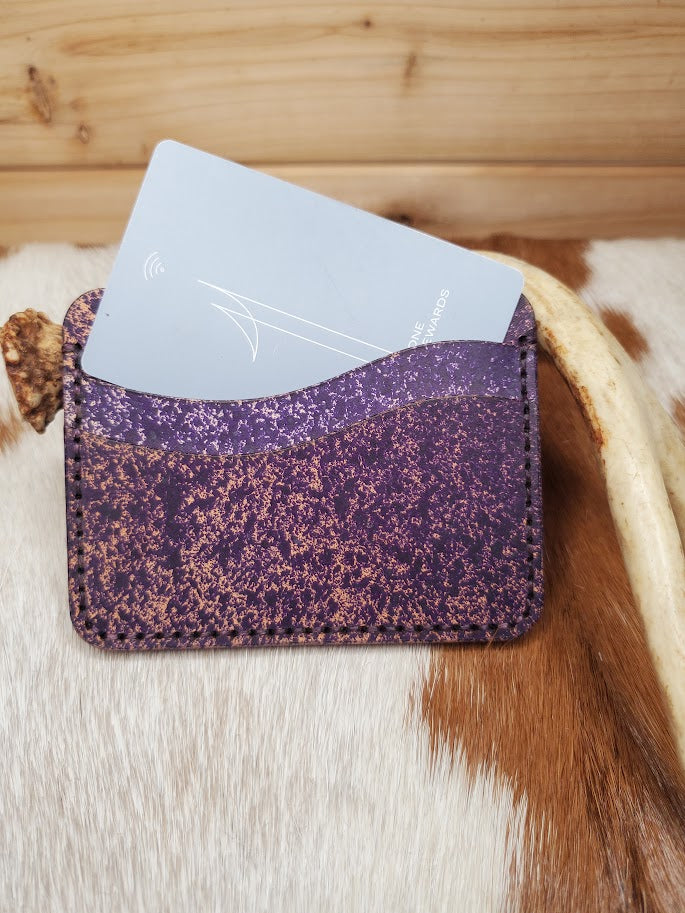Purple Splatter Card Holder